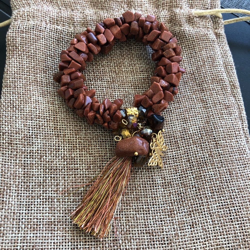 Natural gemstone bracelet